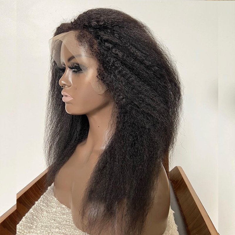 Yaki Straight Wig 360 Lace Frontal HD Human Hair Wigs Full Lace Kinky Straight Wigs Human Hair Front Brazilian Hair