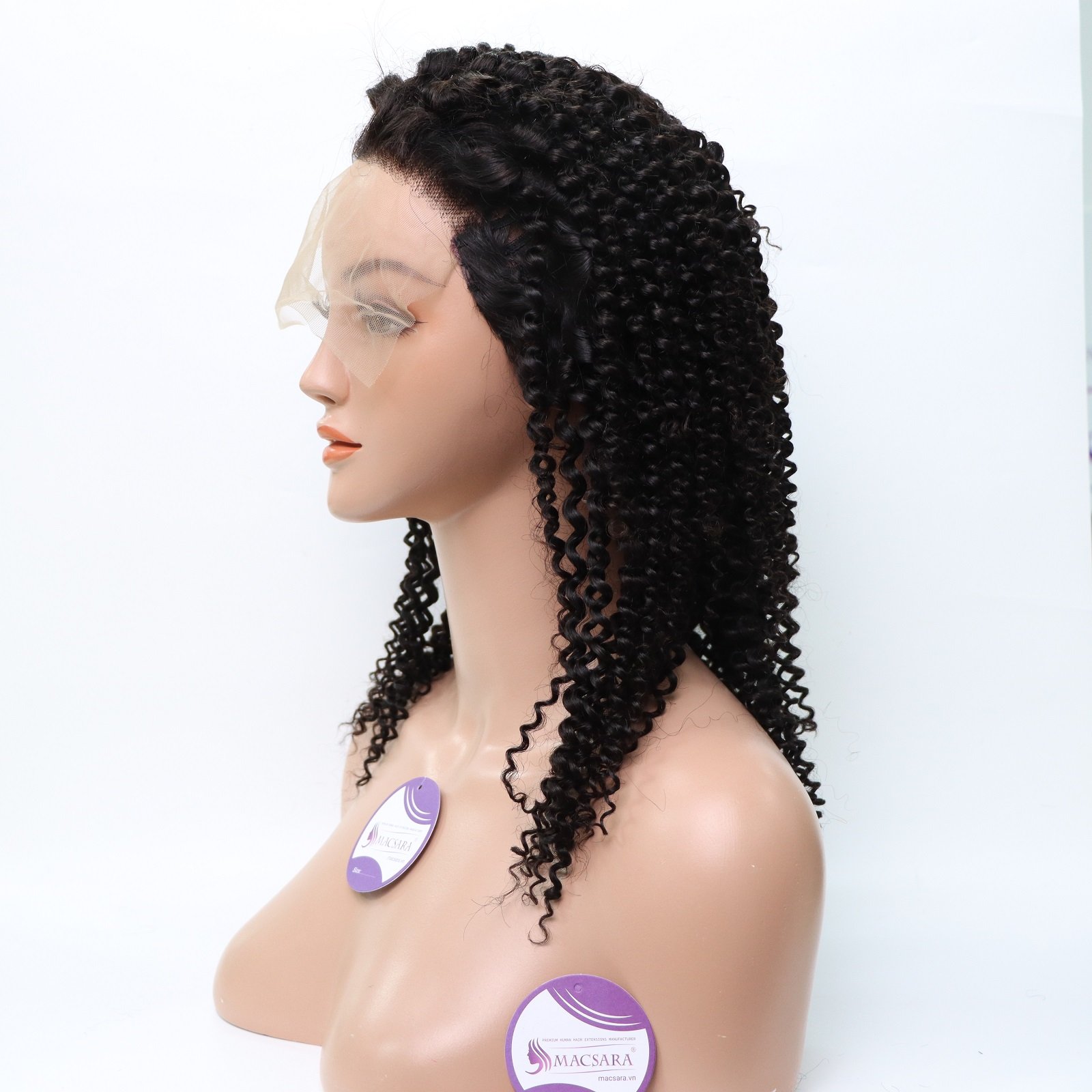 Wholesale high-quality 100% human hair extensions HD lace front 13x6 human hair wig black loose curly