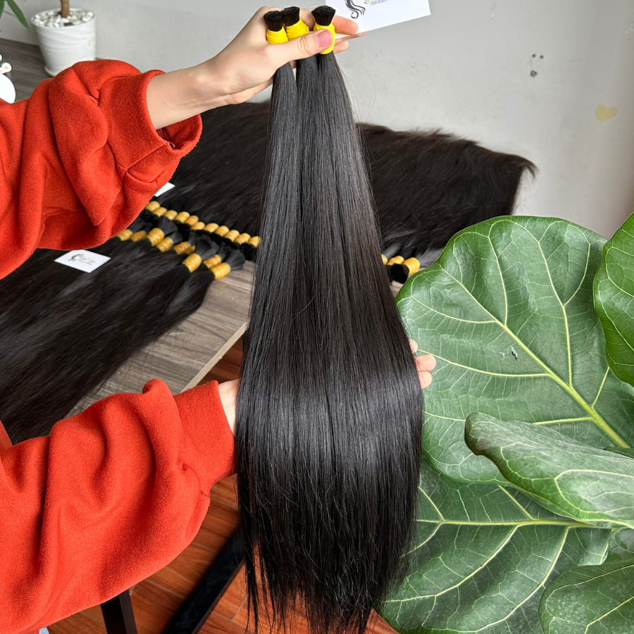 Hot Selling Bone Straight Virgin Black Bulk Human Hair Wholesale 100% Vietnamese Human Hair Extensions