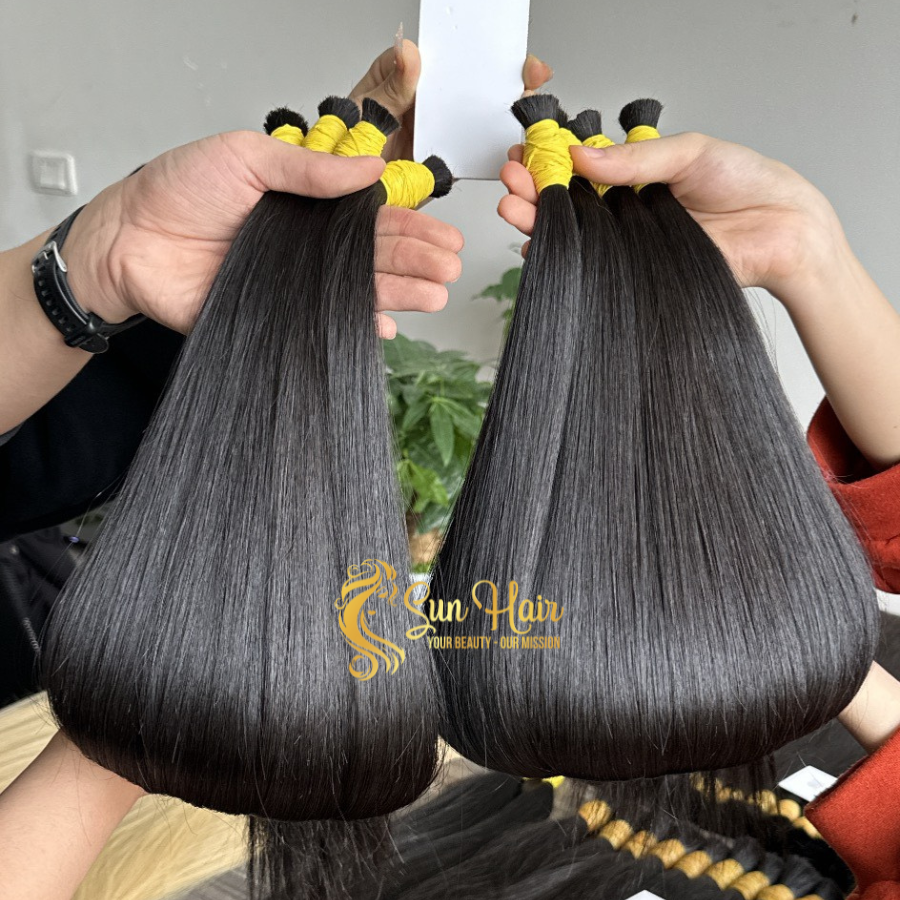 Hot Selling Bone Straight Virgin Black Bulk Human Hair Wholesale 100% Vietnamese Human Hair Extensions
