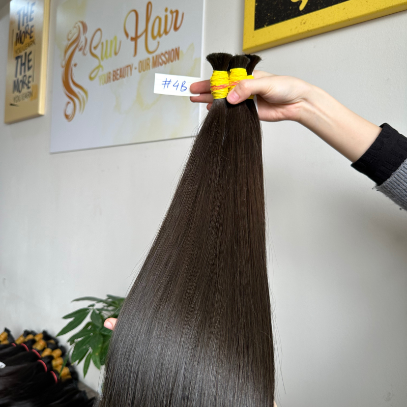 Hot Selling Bone Straight Virgin Black Bulk Human Hair Wholesale 100% Vietnamese Human Hair Extensions