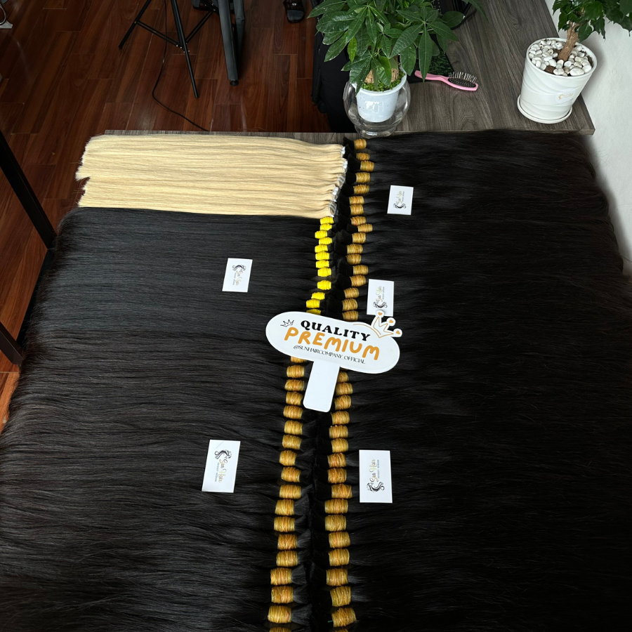 Hot Selling Bone Straight Virgin Black Bulk Human Hair Wholesale 100% Vietnamese Human Hair Extensions