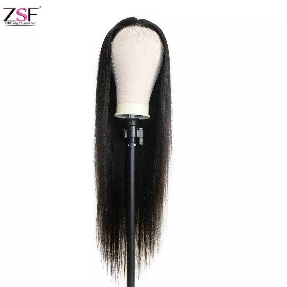 ZSF Human Hair Wigs Wholesale Silky Straight 5*5 HD Lace Closure Wigs 100% Brazilian Virgin Human Hair Wig For Black Women
