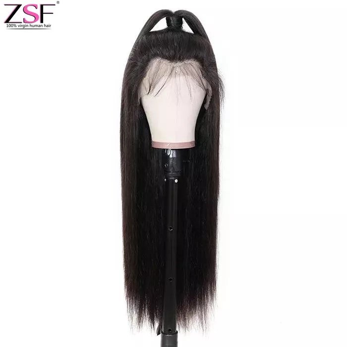 ZSF Human Hair Wigs Wholesale Silky Straight 5*5 HD Lace Closure Wigs 100% Brazilian Virgin Human Hair Wig For Black Women