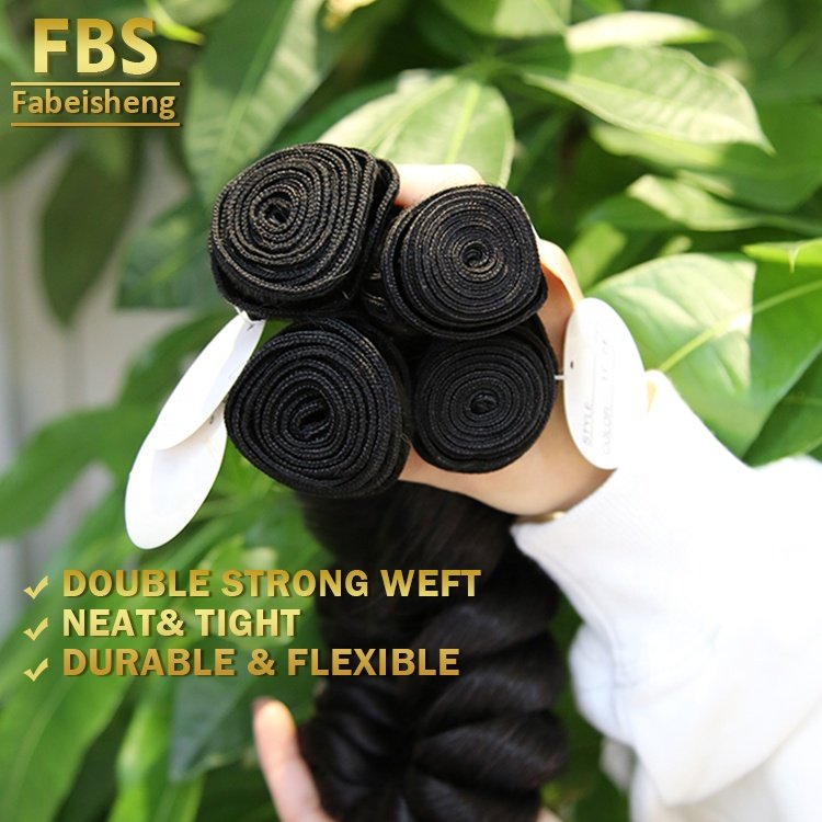 FBS High Quality Cheap Human Hair Wigs 100% Unprocessed Raw Hair in 6A Loose Curly Hair Extensions Remy