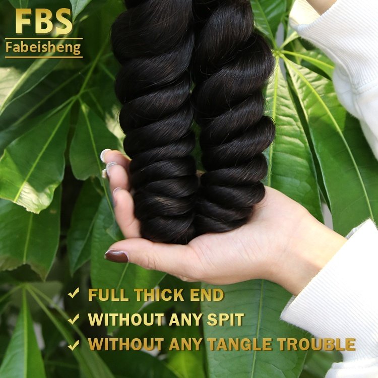 FBS High Quality Cheap Human Hair Wigs 100% Unprocessed Raw Hair in 6A Loose Curly Hair Extensions Remy