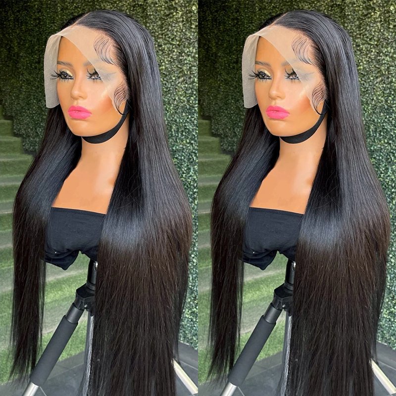 Ready to Ship Brazilian Virgin Human Hair Straight 13x6 Transparent Lace Frontal Wig Vendors Wholesale Straight Human Hair Wigs
