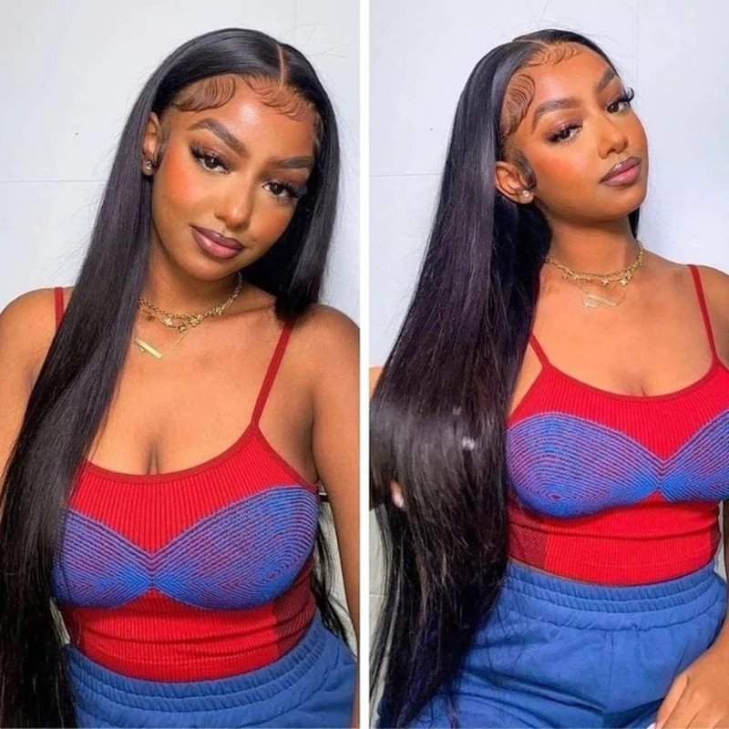 Ready to Ship Brazilian Virgin Human Hair Straight 13x6 Transparent Lace Frontal Wig Vendors Wholesale Straight Human Hair Wigs