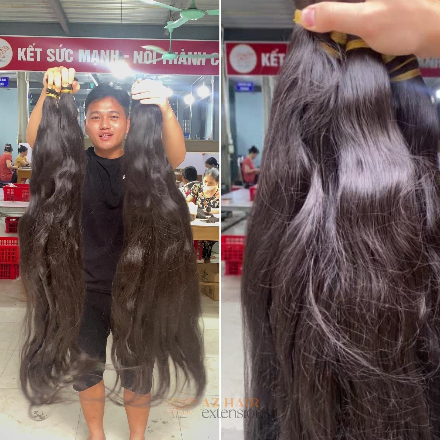 Top 1 Wholesale Raw Hair Bundles Unprocessed 50" Up To 100% Human Hair From Vietnamese Mountain Women