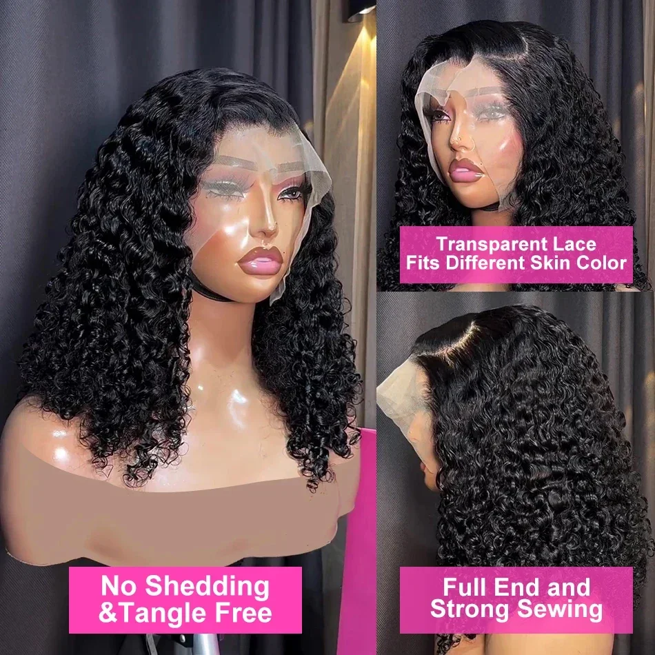 4x4 5x5 HD Lace Frontal Burnese Curly Wig 350% Top Density Hot Luxury Gluess Human Hair Wig For Black Women Cheap Wig