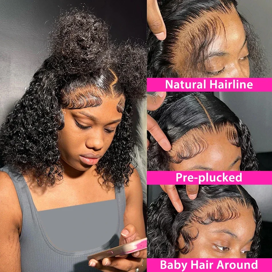 4x4 5x5 HD Lace Frontal Burnese Curly Wig 350% Top Density Hot Luxury Gluess Human Hair Wig For Black Women Cheap Wig