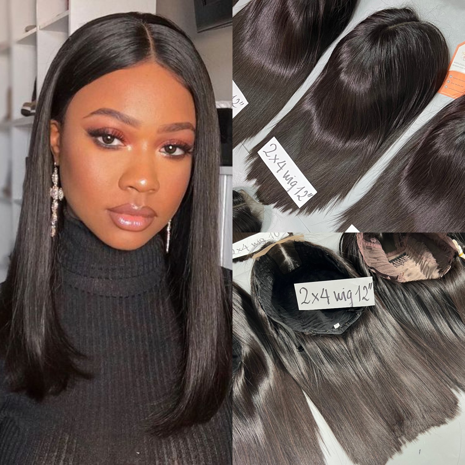 Wholesale Vietnamese Human Hair Wig Real European Russian Virgin Remy Hair Extensions Raw Hair Wigs For Black Women