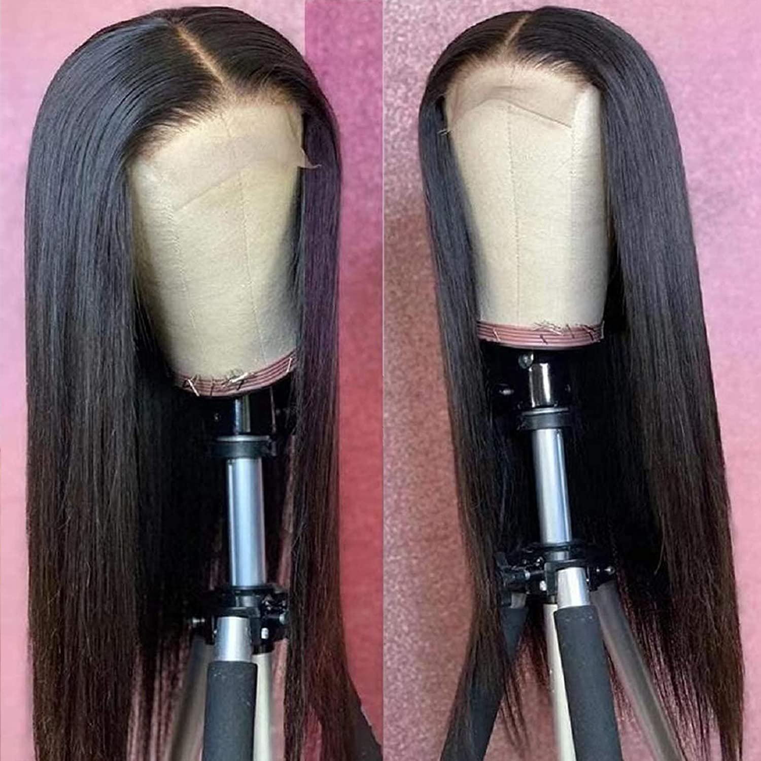 Brazilian Virgin Lace Closure Wig Pre Plucked With Baby Hair Natural Hairline 4x4 Straight Human Hair Wigs for Black Women