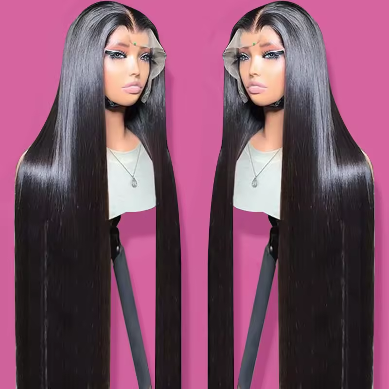 40 inch Frontal Glueless Full Hd Lace Wig,Cuticle Aligned Virgin Raw Indian Hair Wig,Unprocessed 100% Lace Human Hair Wigs