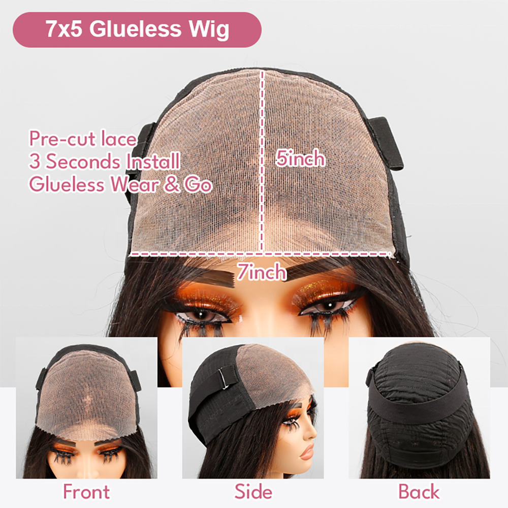 Glueless Wigs Human Hair Lace Front for Black Women 13x6 HD Human Hair Lace Frontal Wig Easy to Wear Lace Front Wigs Human Hair