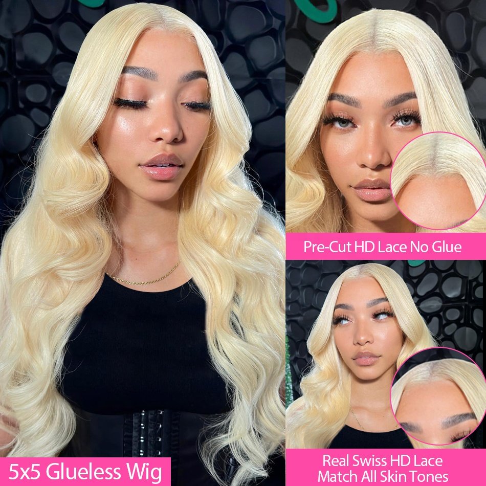 Glueless Wigs Human Hair Lace Front for Black Women 13x6 HD Human Hair Lace Frontal Wig Easy to Wear Lace Front Wigs Human Hair