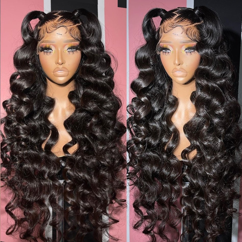 180% Density Loose Deep Wave Glueless Wig Human Hair Transparent HD 13x4 Lace Front Wig Raw Vietnamese Natural Human Hair Wigs