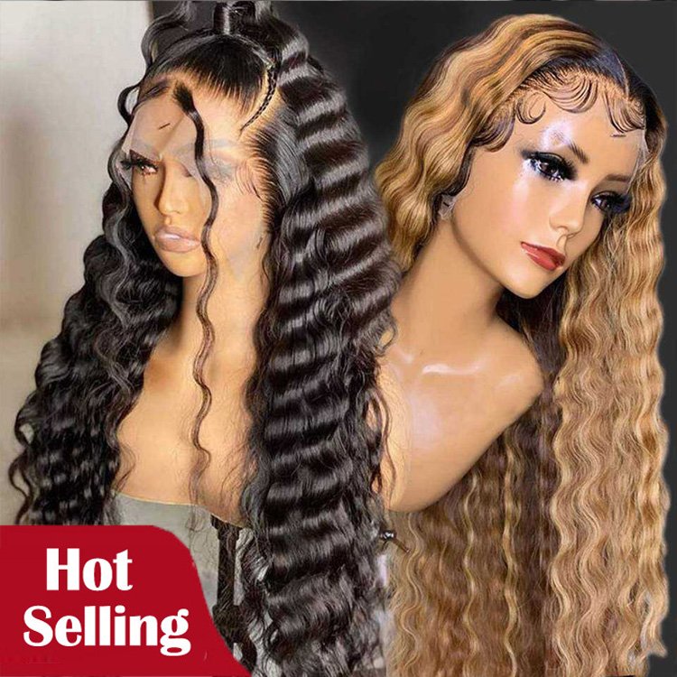 180% Density Loose Deep Wave Glueless Wig Human Hair Transparent HD 13x4 Lace Front Wig Raw Vietnamese Natural Human Hair Wigs