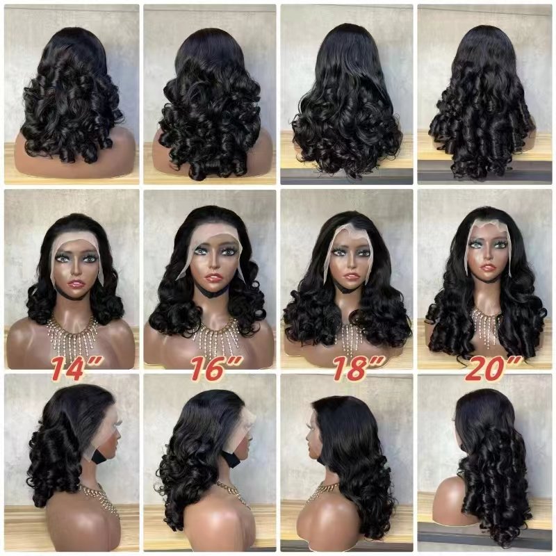 180% Density Loose Deep Wave Glueless Wig Human Hair Transparent HD 13x4 Lace Front Wig Raw Vietnamese Natural Human Hair Wigs