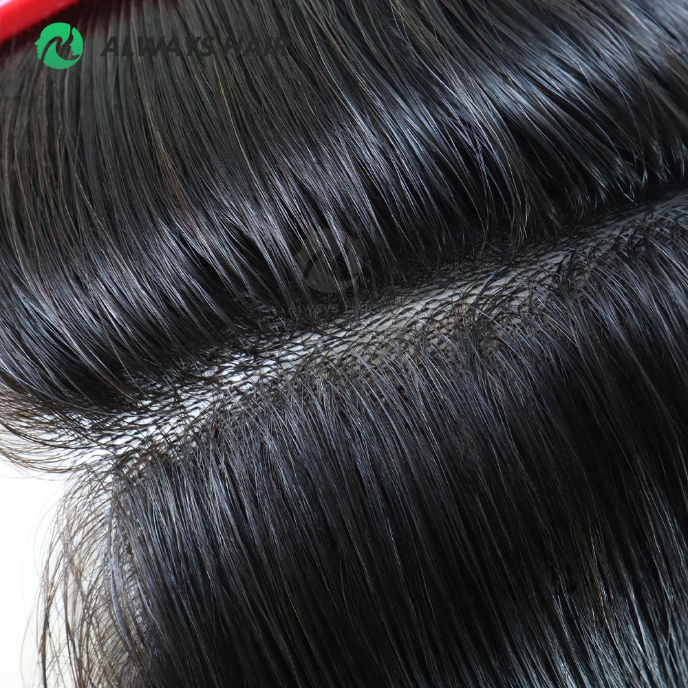 6" Full Head Hair Wig for Men Super Thin Skin Wigs India Hair