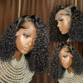 Short Curly 4c Bomb Afro Kinky Curly Human Hair Wig Afro Kinky Curly With 4c Texture Hairline Glueless Cheap