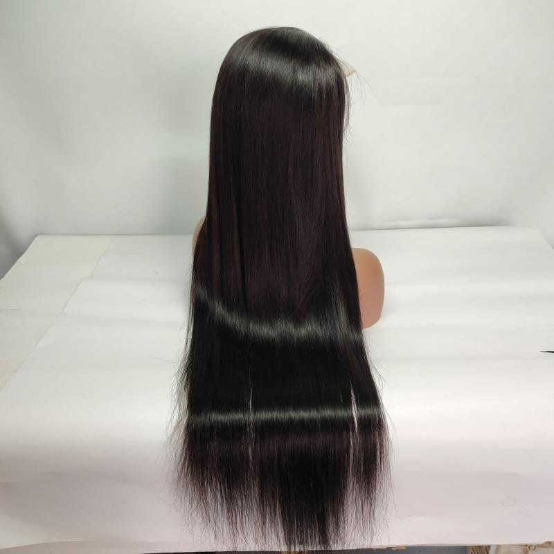 Wholesale Straight Brazilian Hair HD Lace Wigs,full lace frontal wig with baby hair,Virgin human hair wigs for black women