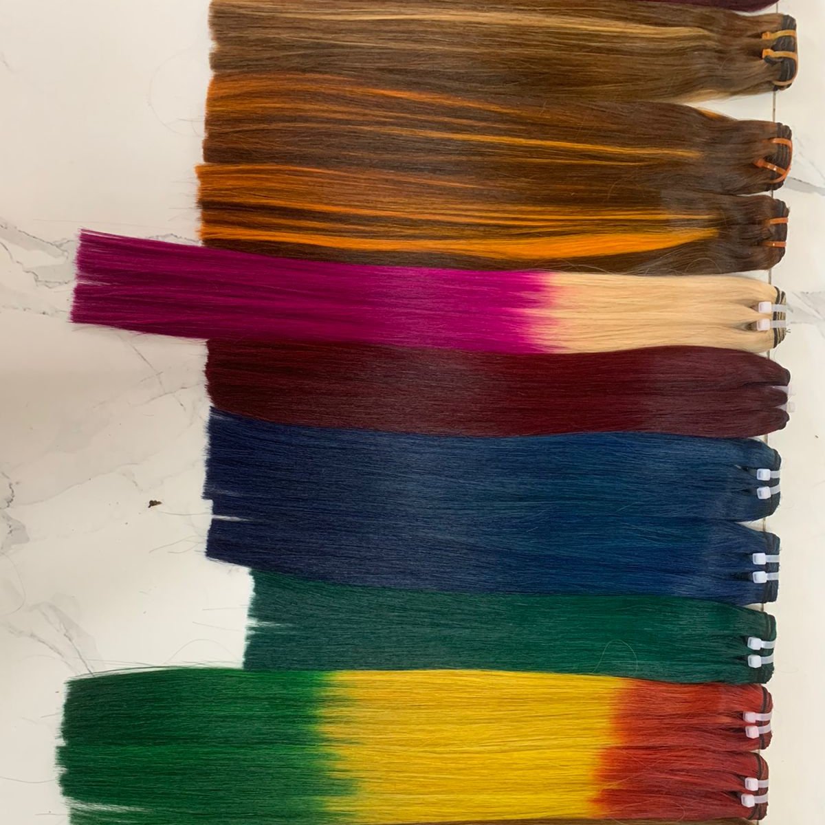 High Quality Wholesale 22 Inch Straight Virgin Remy Human Weft Hair Extension Vietnamese Bamboo Hair Hot Trend Color genius weft