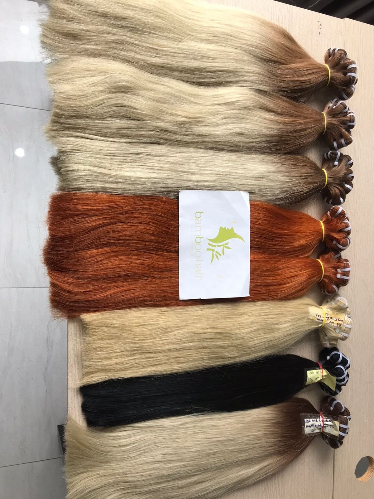 High Quality Wholesale 22 Inch Straight Virgin Remy Human Weft Hair Extension Vietnamese Bamboo Hair Hot Trend Color genius weft