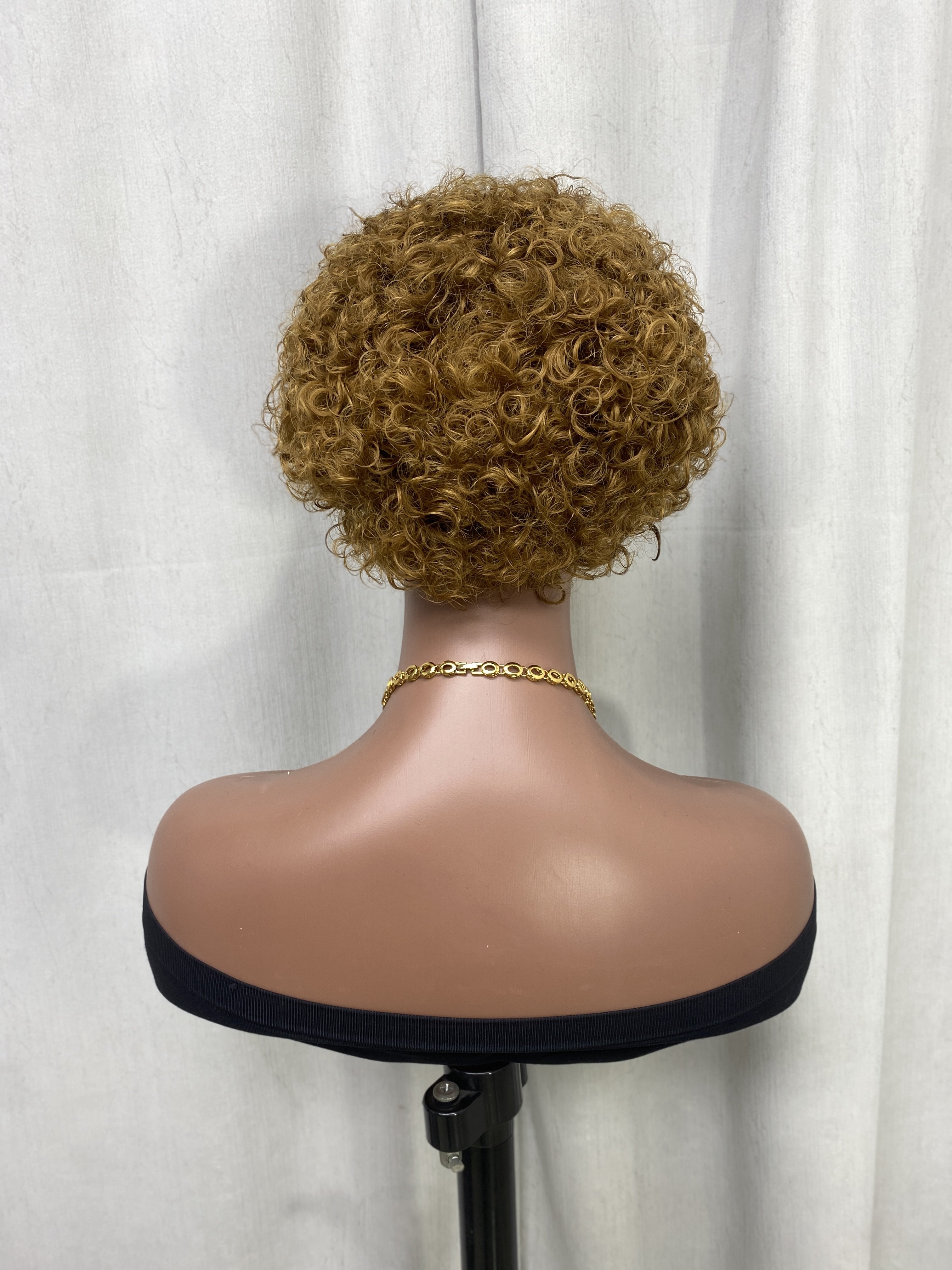 RG1488 Virgin Hair 13X1 Front Lace Pixie curly Human Hair Wig colorful wig