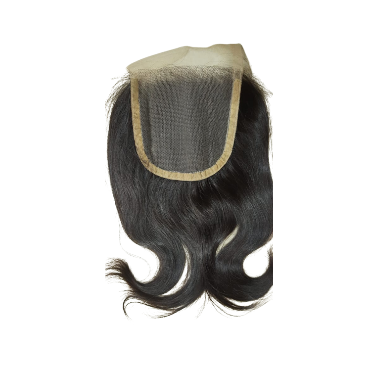 Buy 28 Inches Straight Human Hair Lace Closure with Machine Double Weft Low Prices Indian Exporters High Quality Hair Extension