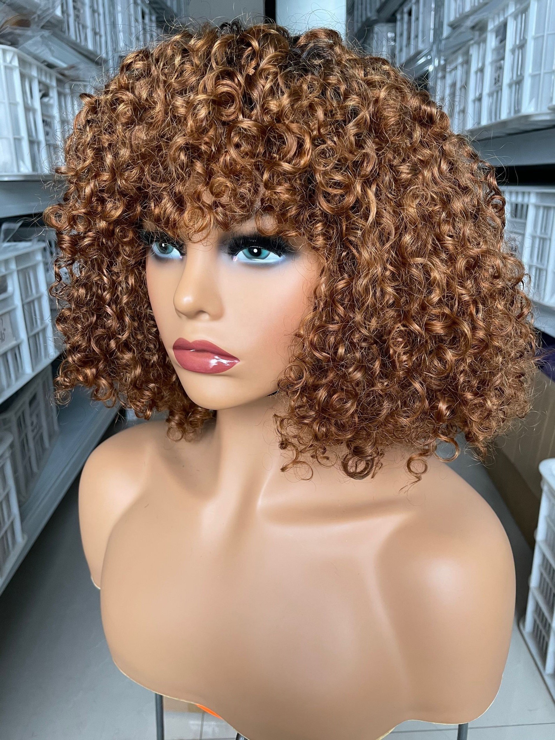 Mayqueen Hair Wholesale Cheap Burgundy Short Bob Wet Curls Brazilian Hair Wig Bouncy Human Hair Wigs in Bulk for Black Women