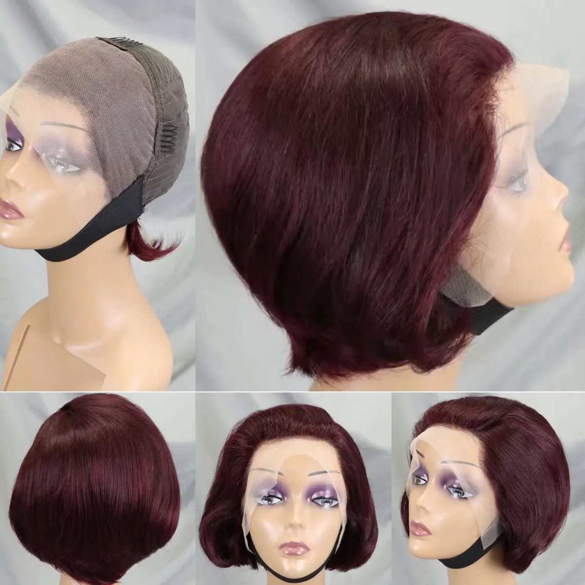 Short Bob Hair Pre Plucked Short Wigs 150% Density 13x4 Glueless Lace Frontal Pixie Cut Human Hair Wig With Affordable Price