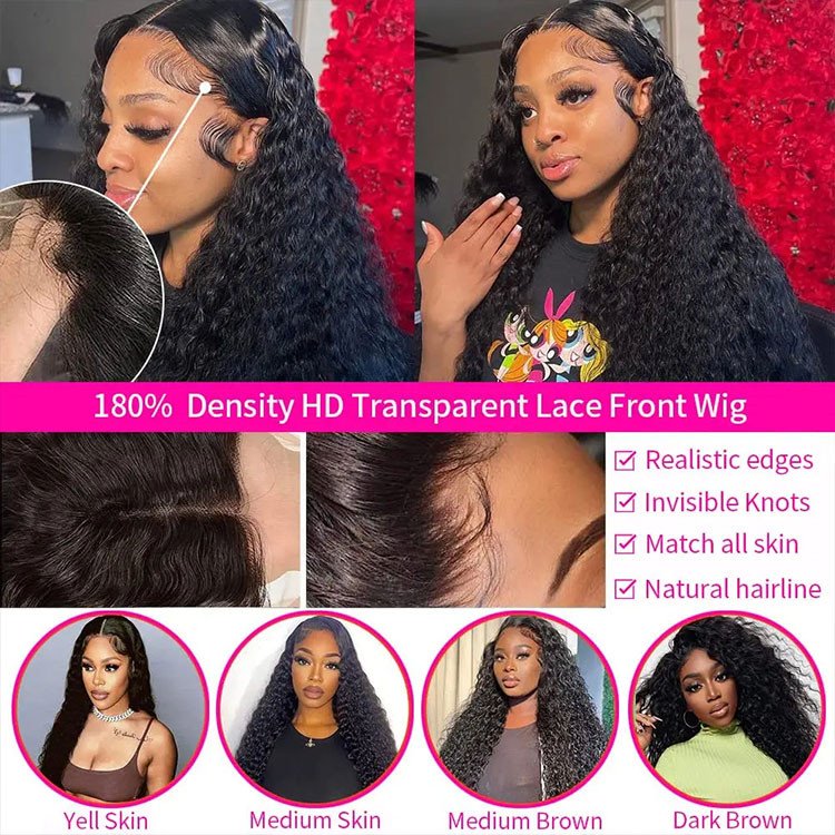 Glueless Full Hd Lace Front Human Hair Wig,Pre Pluck Human Hair Hd Lace Wig,Brazilian Hair Full Lace Frontal Wig For Black Women