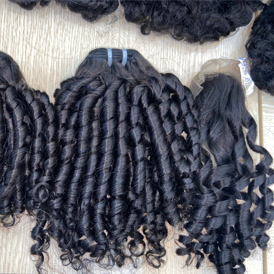 Wholesale Raw Virgin Cuticle Aligned Pixie Curly In Hair Bundles, Small Kinky Curly, 100% Vietnamese Human Hair Extensions