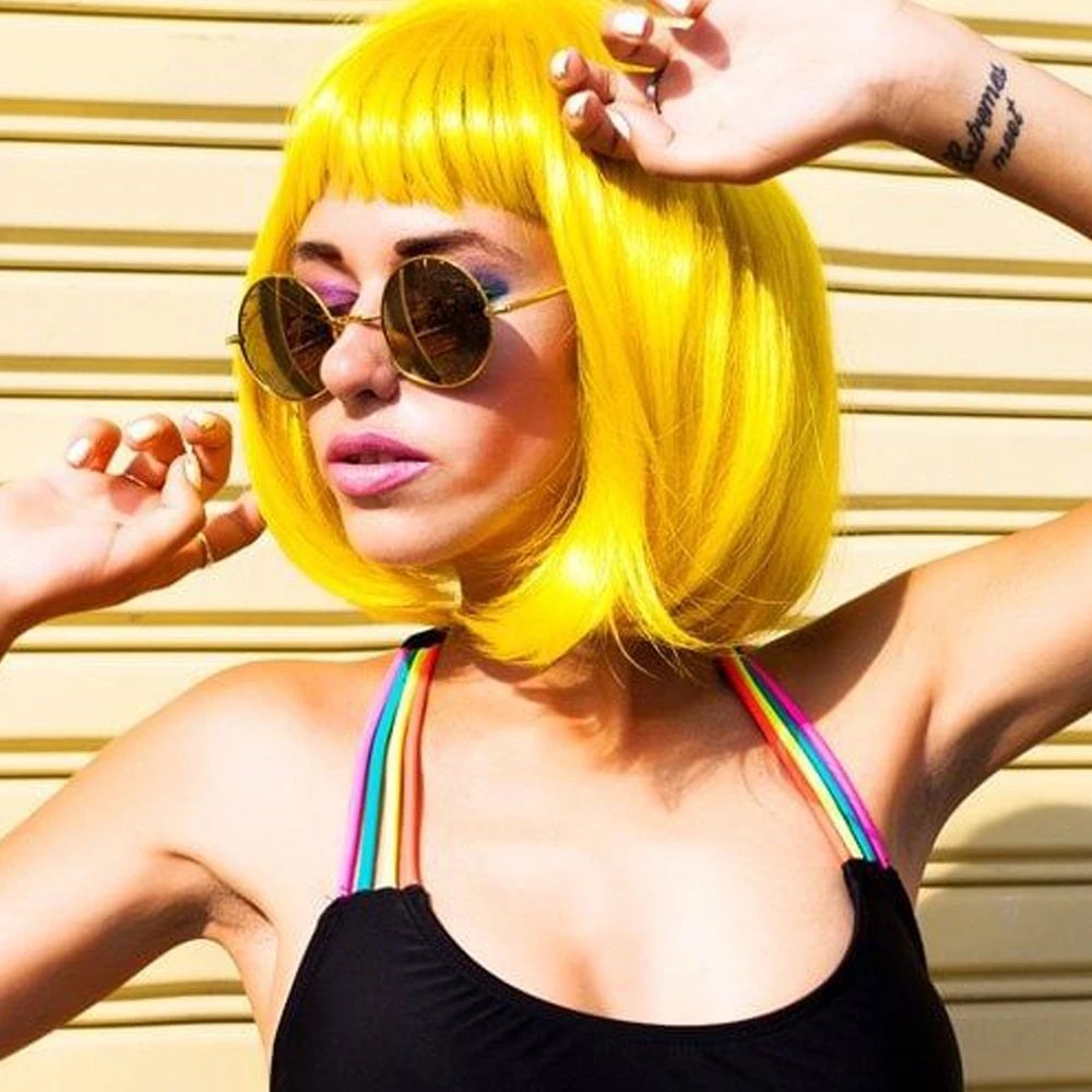 613 Blonde Bob Wig with Bangs Glueless Short Human Hair Wigs With Bangs Brazilian Straight Hair Short Bob Wigs