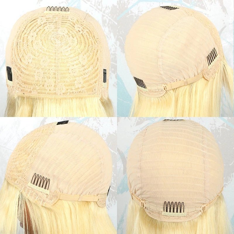 613 Blonde Bob Wig with Bangs Glueless Short Human Hair Wigs With Bangs Brazilian Straight Hair Short Bob Wigs