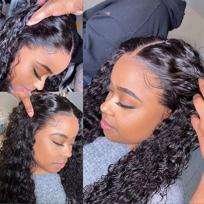 Wet And Wavy Free Shedding Pre Pluck Raw Human Hair Wigs 13*6 Glueless Lace Front Wigs