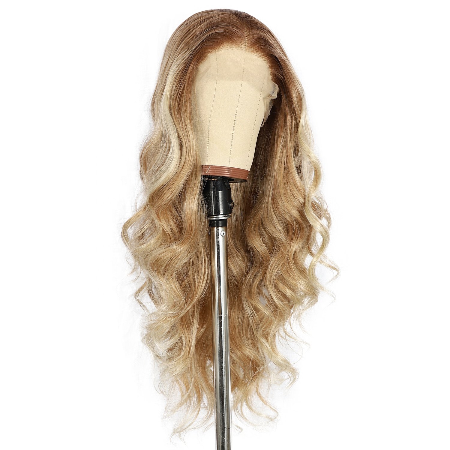 Wholesale Synthetic Lace Front Wig 13X3 Highlight Blonde Wig Simulated Human Hair for Women Daily Wear Blogger Party Show