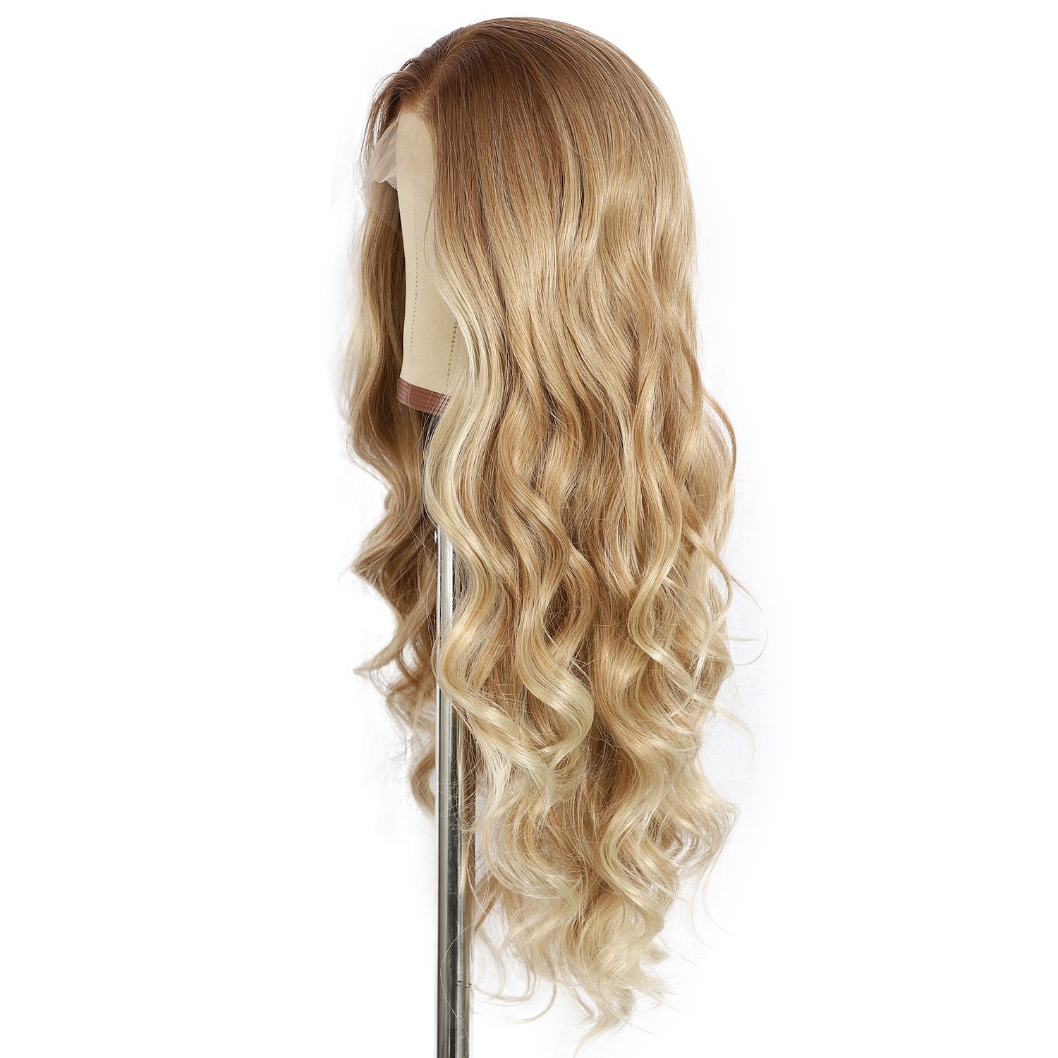 Wholesale Synthetic Lace Front Wig 13X3 Highlight Blonde Wig Simulated Human Hair for Women Daily Wear Blogger Party Show
