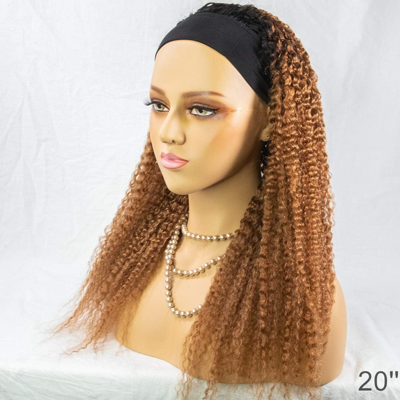 Best Selling Grade 10A 100% Brazilian Human Hair Wigs,Wholesale Ombre Honey Blonde Machine Made Deep Wave headband Wigs