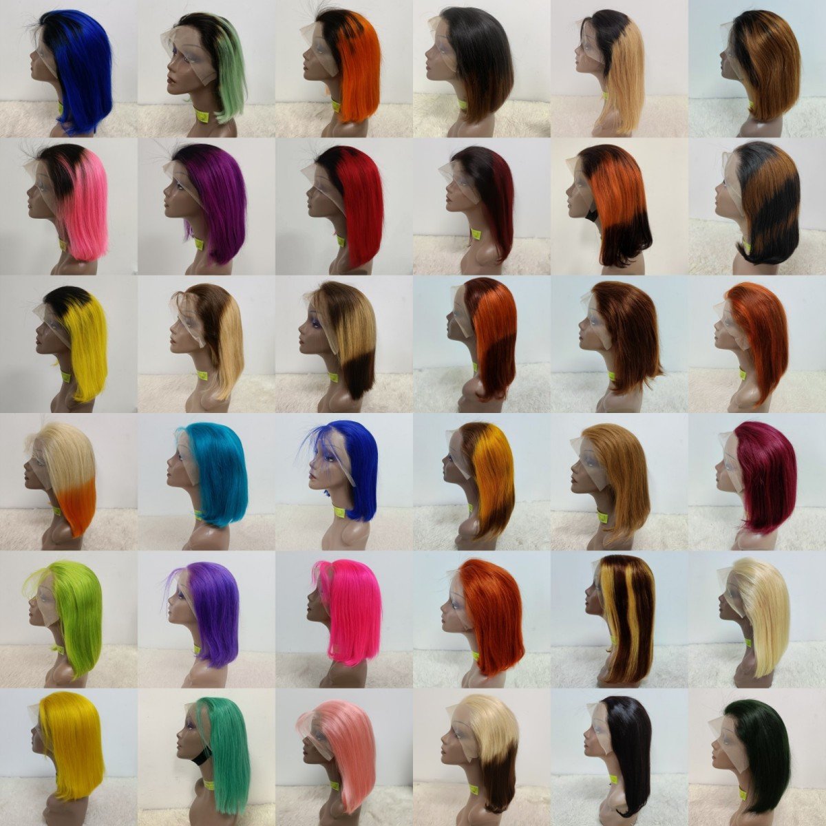 Letsfly Cheap Price 200% Density 13*4 Ear to Ear Colored Lace Frontal Bob Human Wigs Natural Hair Brazilian Wigs Fast Shipping