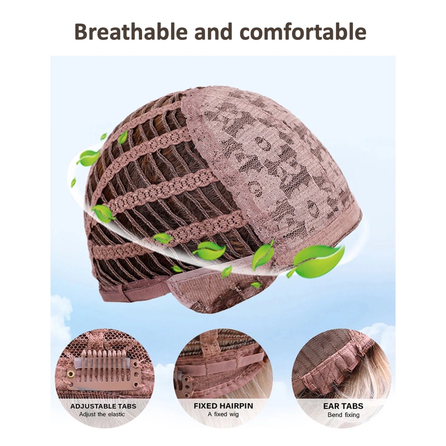 JINRUILI Factory-Priced Comfortable Natural Straight Men's Wig High-Temperature Fiber Short Machine-Made Head Cover