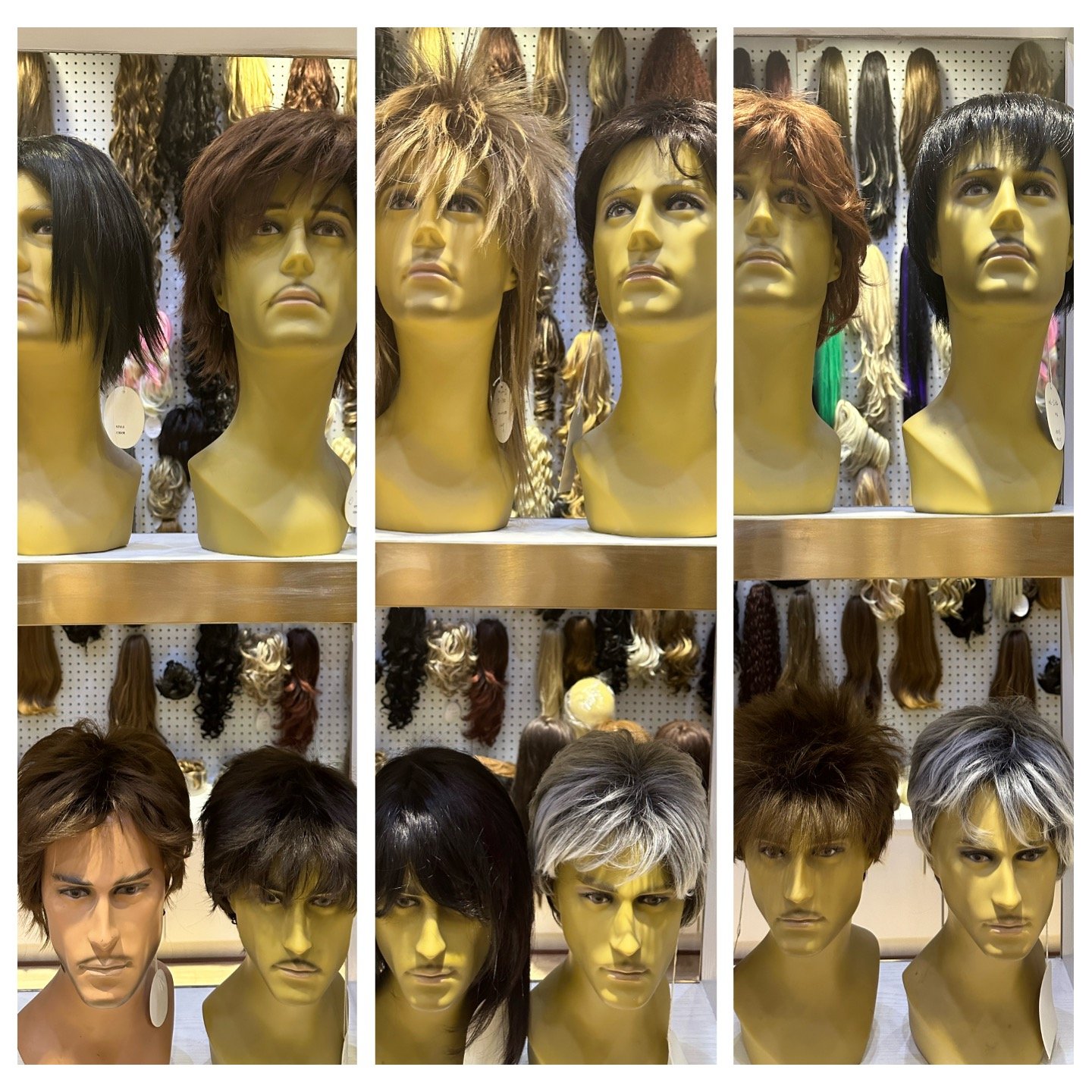 JINRUILI Factory-Priced Comfortable Natural Straight Men's Wig High-Temperature Fiber Short Machine-Made Head Cover