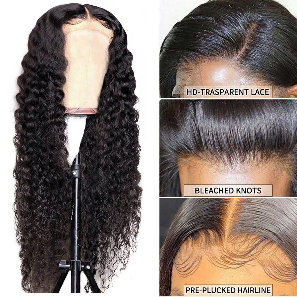 Cheap Deep Wave Wigs Human Hair Lace Front Brazilian Virgin Full Lace Human Hair Wigs Cheap Hd Lace Frontal Wig For Black Women