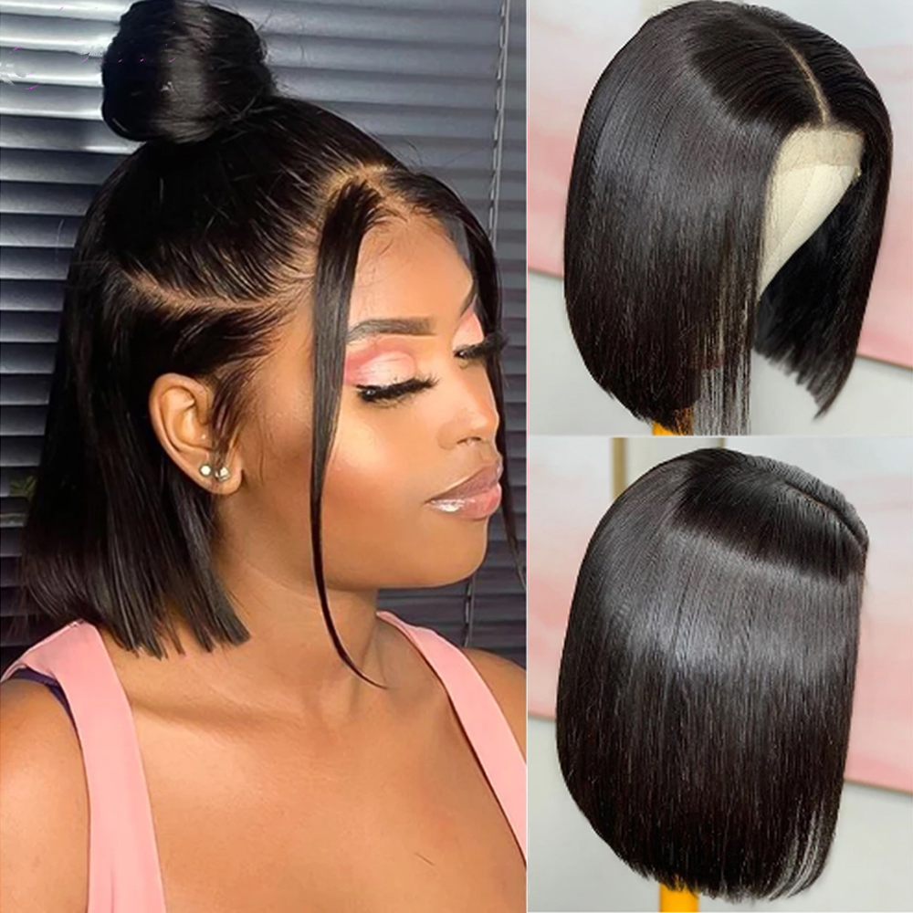 Vietnamese Raw Hair Short Bob Wigs Human Hair Lace Front Wigs For Black Women Glueless Full HD Lace Frontal Wigs Human Hair