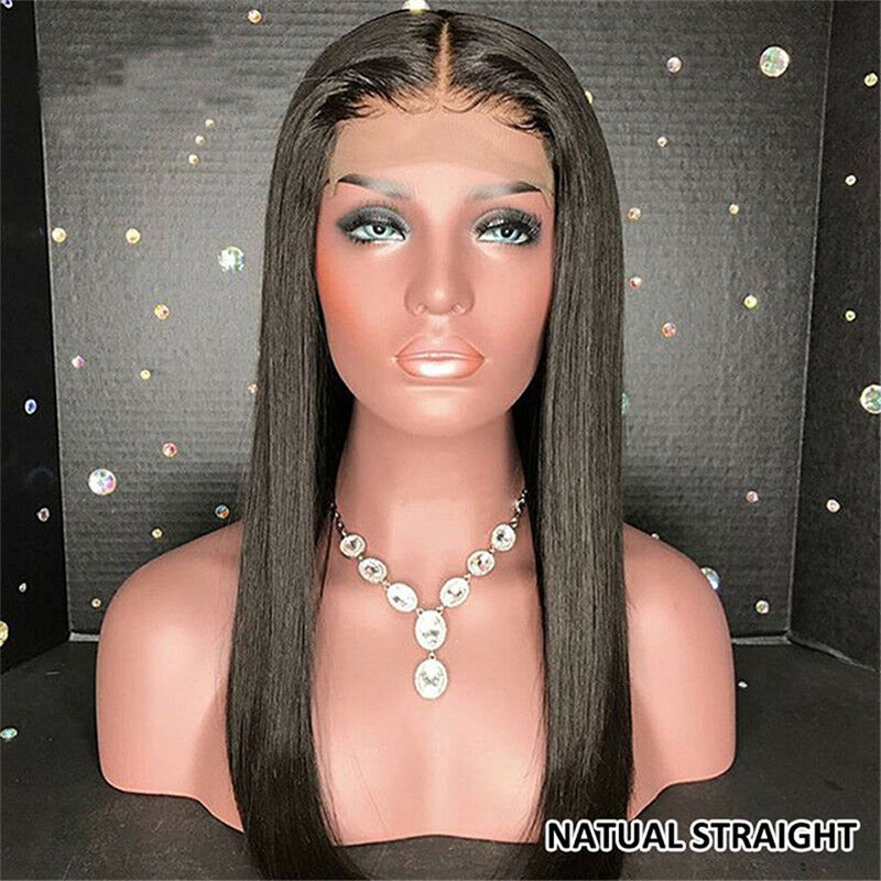 Lace Front Human Hair Wigs With Baby Hair Straight Brazilian Remy Hair Pre Plucked Bleached Knot
