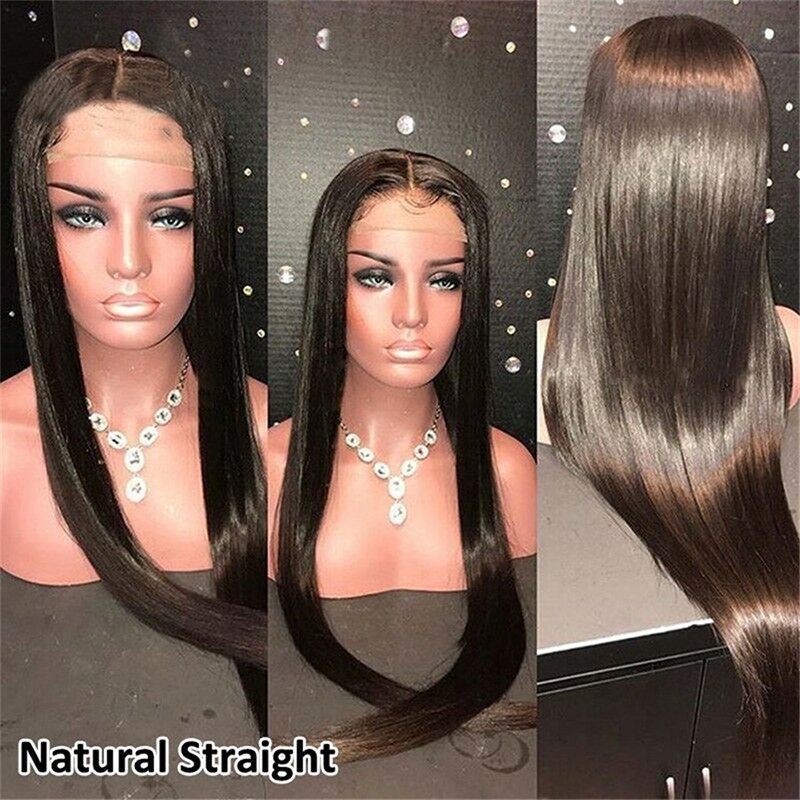 Lace Front Human Hair Wigs With Baby Hair Straight Brazilian Remy Hair Pre Plucked Bleached Knot
