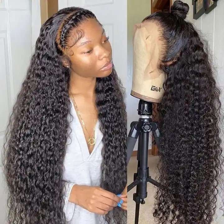 GDYhair Wholesale Deep Wave 13x4 HD Lace Front Human Hair Wigs Perruque Raw Brazilian Virgin Human Hair Deep Wave Wigs