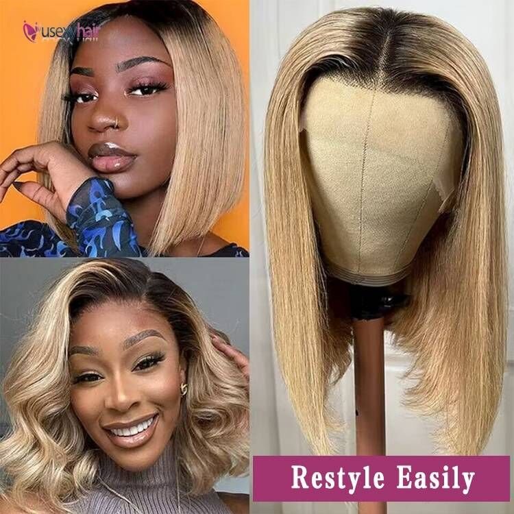 Ombre Brown 613 Colored Raw Hair Vietnamese 13*4 Lace burmese curly HD Glueless short Bob Wig Virgin Brazilian Human Hair Wigs