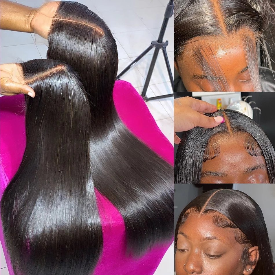 Bone Straight Human Hair 13x4 Lace Front Wigs Peruvian Hair 13x6 HD Lace Frontal Wig Vendor Full Lace Human Hair Wig For Women
